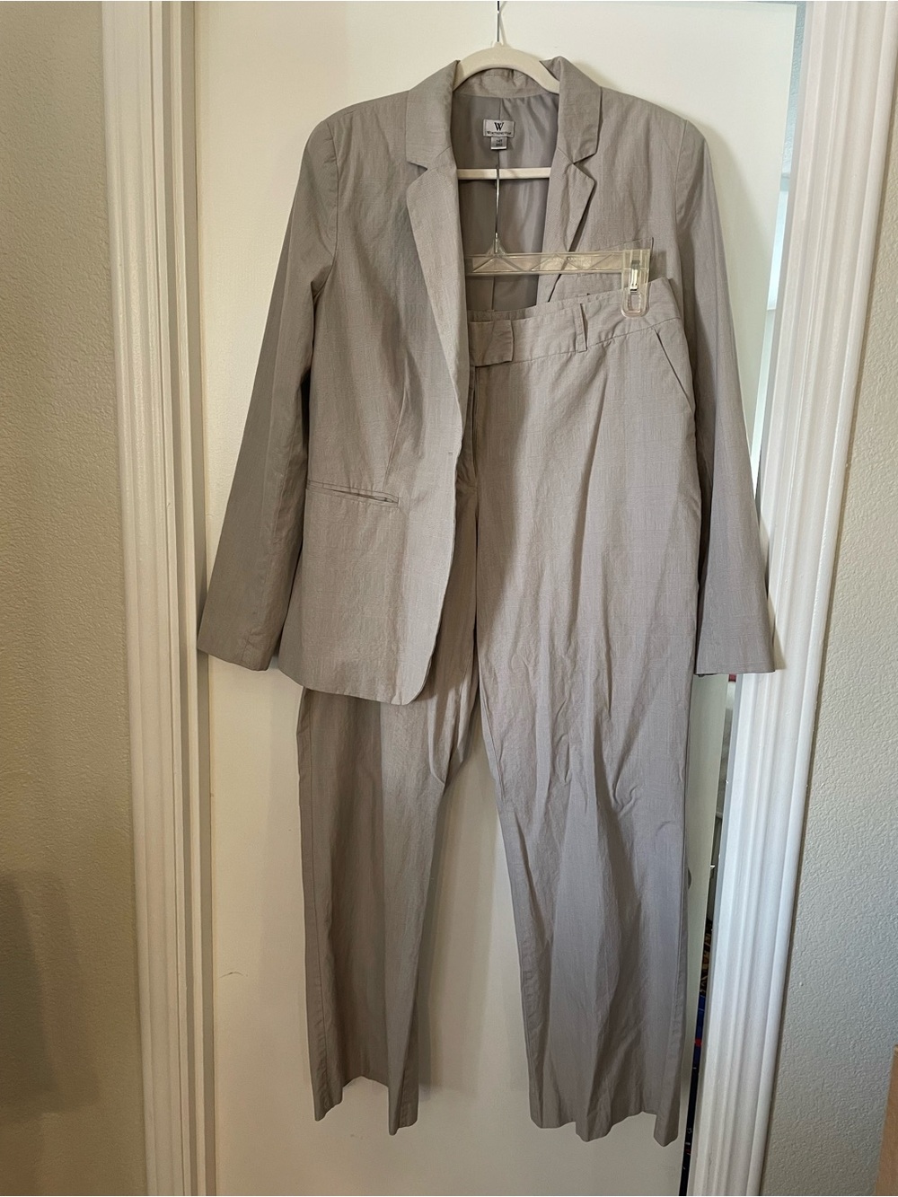 Worthington Light Taupe Women's Blazer and Trousers Set